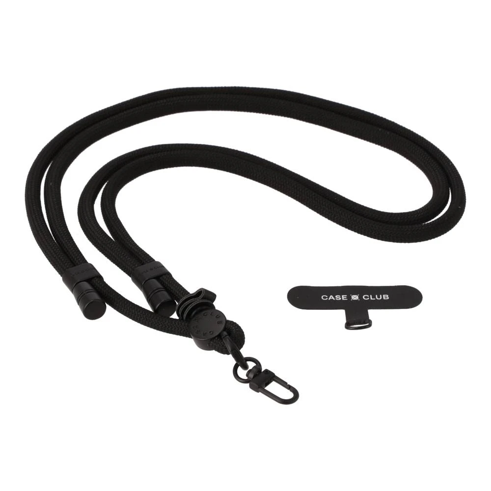 black rope crossbody strap